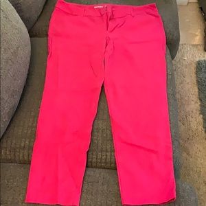 Pink mid rise ankle pixie pants from old navy